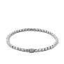 Maharaja Collection Round Diamond Tresore Stretch Bracelet in 14K White Gold (0.16ctw)