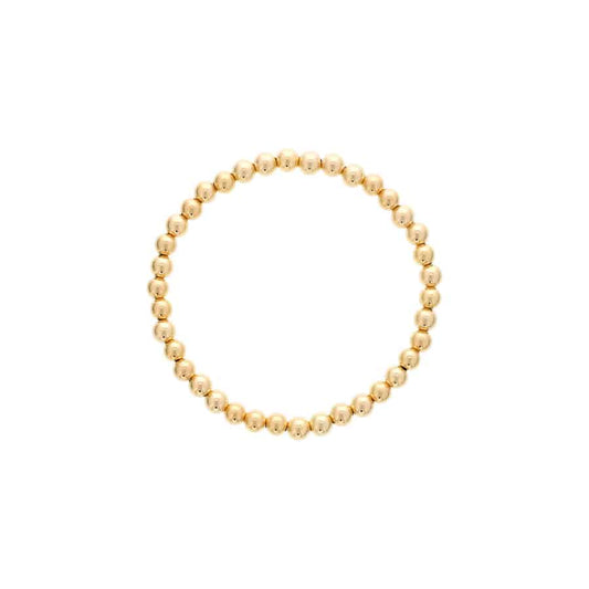 Maharaja Collection 5mm Shine Beaded Bracelet in Gold Filled