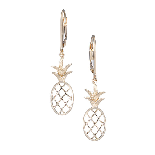 Maharaja Collection Pineapple Earrings with 0.37 Yellow Sapphire in Sterling Silver