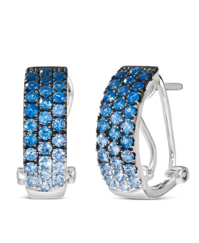 Maharaja Collection Denim Ombré® Sapphire Earrings in 14Kt White Gold (1.20ct)