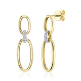 Maharaja Collection Oval Diamond Earrings in 14K Yellow Gold (0.10ctw)