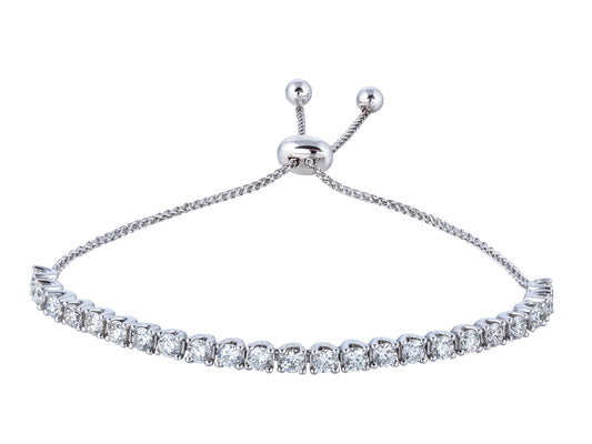 Maharaja Collection Round Diamond Bracelet in 14K White Gold (1.62ctw)