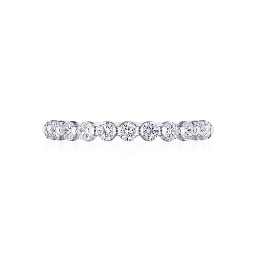 Maharaja Collection Sculpted Crescent Two-Prong Diamond Band in 18K White Gold (0.51tdw)