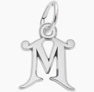 Maharaja Collection Initial Charm in Sterling Silver