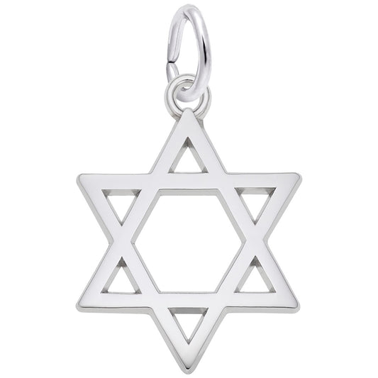 Maharaja Collection Star of David Charm in Sterling Silver