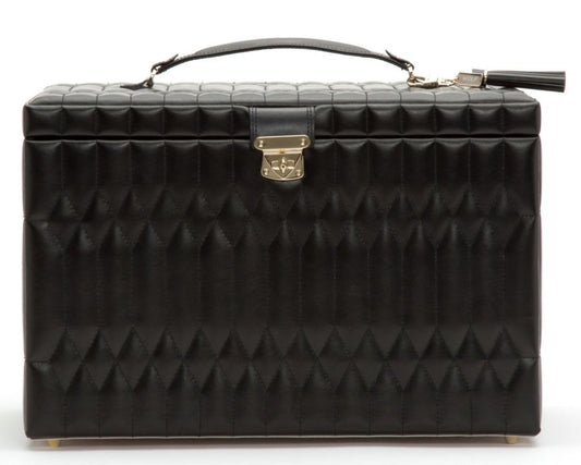 Maharaja Collection Wolf Designs Caroline Extra Large Jewelry Case in Black