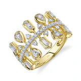 Maharaja Collection Baguette Diamond Bezel Ring in 14K Yellow Gold (0.61ct)
