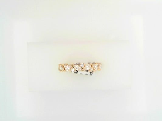 A. Jaffe Marquise & Round Diamond Wedding Band, 0.74ctw in 14Kt Yellow Gold