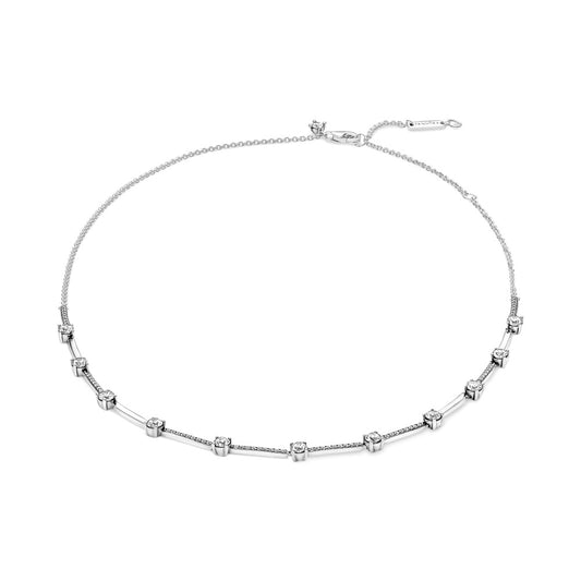 Maharaja Collection Sparkling Pav� Collier Bars Necklace in Metal
