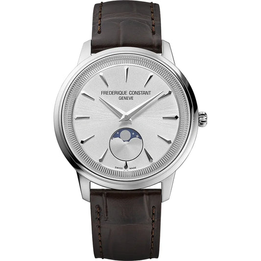 Maharaja Collection Ultra Slim Moneta Moon Phase Men's Watch in Stainless Steel