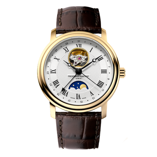 Maharaja Collection 40mm Classics Automatic Heart Beat Moon Phase Date Watch in Stainless Steel