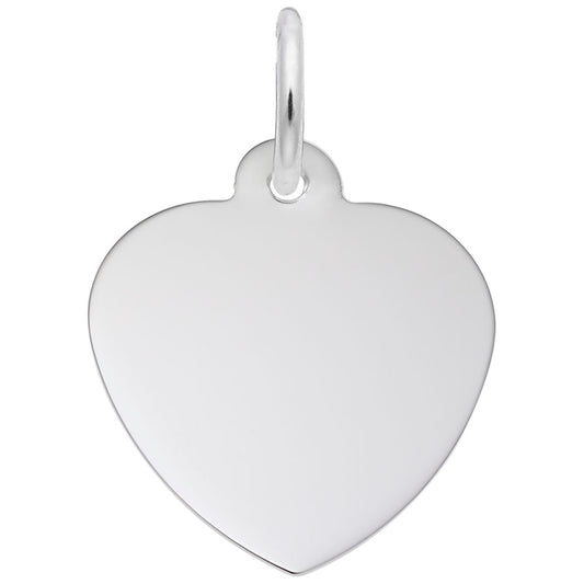 Maharaja Collection Petite Classic Heart Charm in Sterling Silver