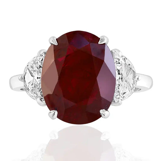 Maharaja Collection Ruby and Diamond Fashion Ring in Platinum (6.65ctw)