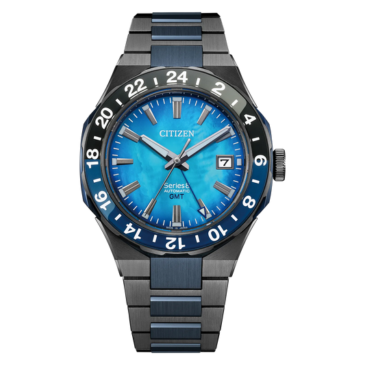 Maharaja Collection 41mm Blue Series 8 Automatic GMT Watch in Stainless Steel