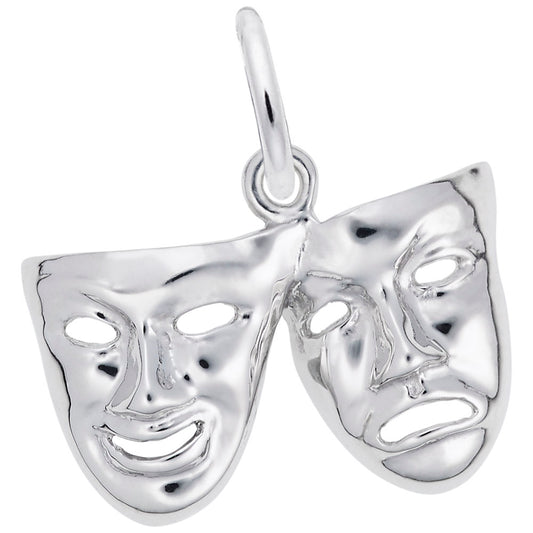 Maharaja Collection COMEDY & TRAGEDY Charm in Sterling Silver