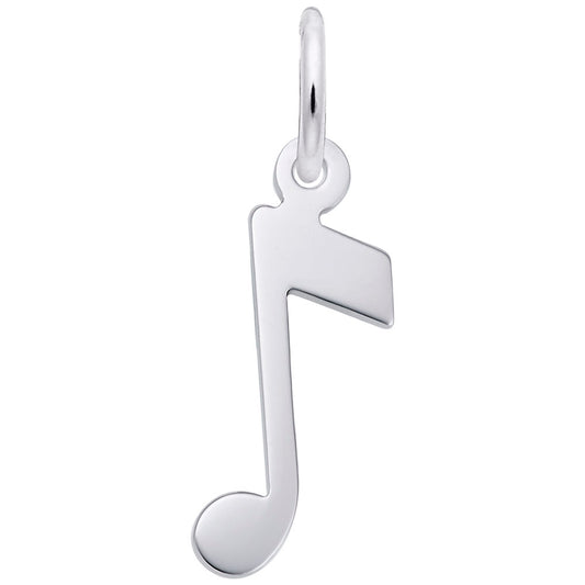 Maharaja Collection Music Note Charm in Sterling Silver
