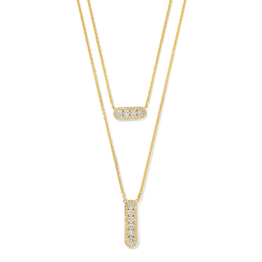 Maharaja Collection Layered Diamond Necklace in 0.85 ct