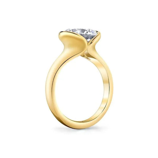 Maharaja Collection Oval Head Engagement Ring in 14K Yellow Gold (2.50ct)