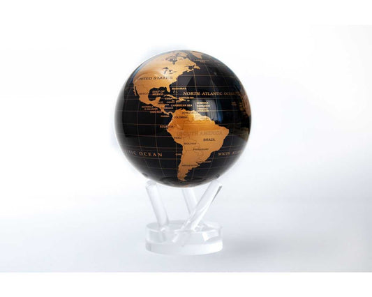Maharaja Collection Black and Gold Mova Globe with Acrylic Base