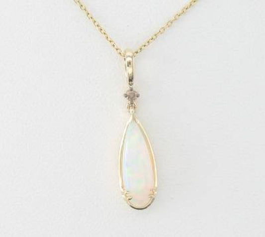 Maharaja Collection Neopolitan Opal and Chocolate Diamond Pendant in 14K Yellow Honey Gold (1.13ctw)