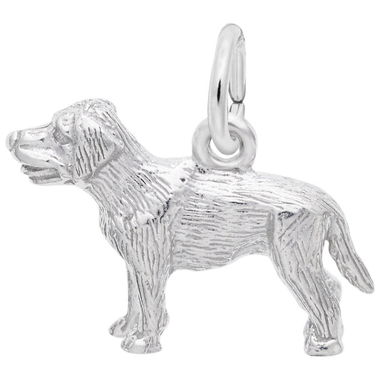 Maharaja Collection Labrador Charm in Sterling Silver