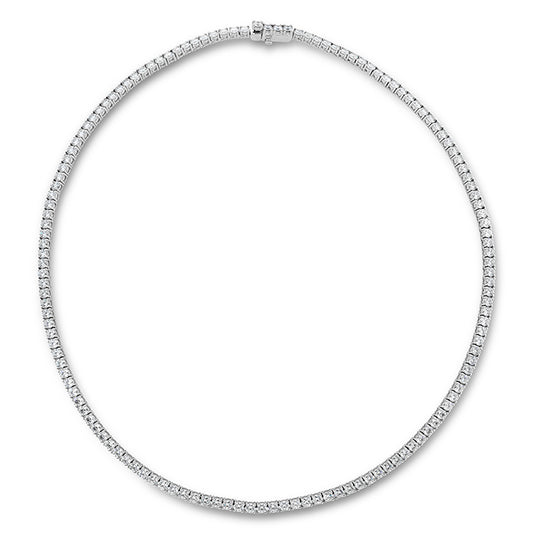 Maharaja Collection Hearts on Fire GH VS-SI Signature Uniform Line Necklace in 18K White Gold (16")