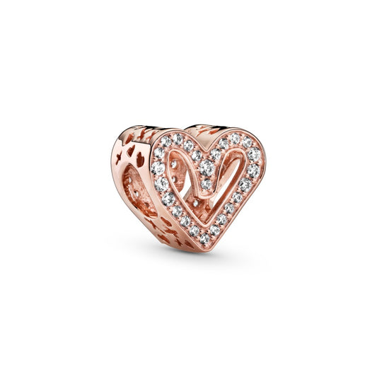 Maharaja Collection Heart Charm Bracelet in Sterling Silver