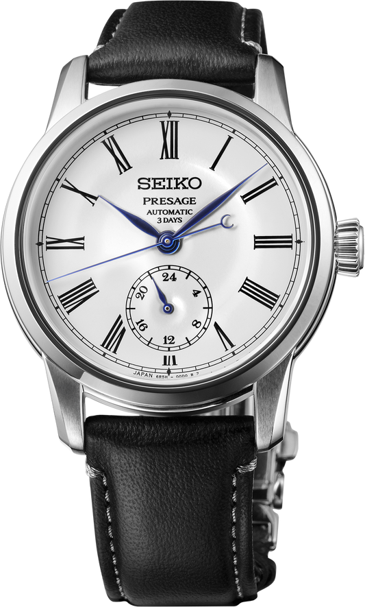 Seiko 40mm White Enamel Presage SS Automatic Craftsmanship Series Watch in Stainless Steel