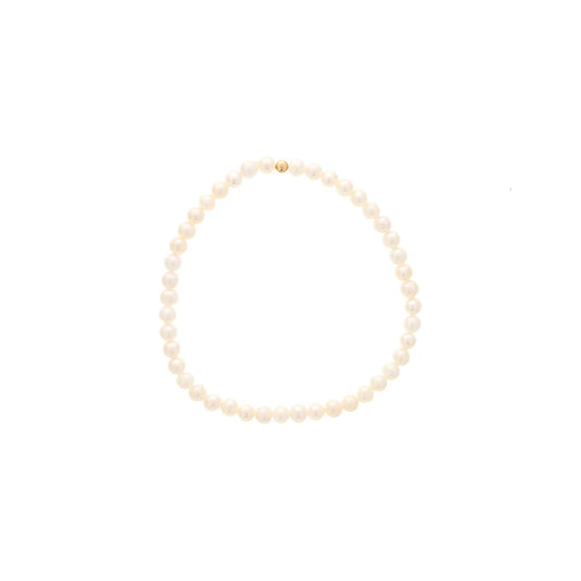 Maharaja Collection Faceted Pearl Beaded Edge Bracelet in Gold Filled