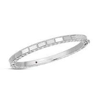 Maharaja Collection Diamond Mosaic Bangle in 18K White Gold (0.05ctw)