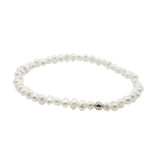 Maharaja Collection Faceted Pearl Bracelet with Gold Filled Bead