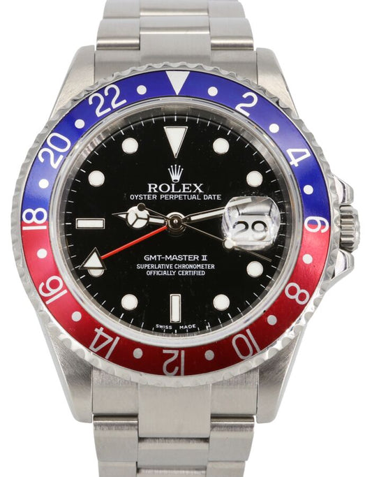 Maharaja Collection 40mm Black GMT Master II Automatic Watch in Stainless Steel