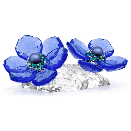 Maharaja Collection Swarovski Idyllia Anemone Coronaria Flower Pendant in Silver