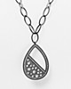 Maharaja Collection Teardrop Pendant Necklace in Industrial Finish