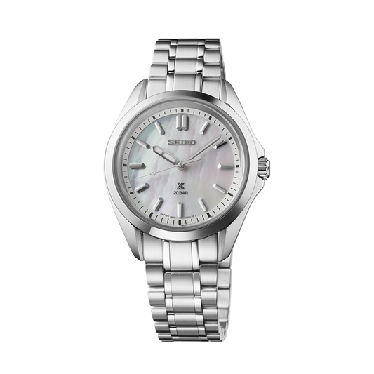 Maharaja Collection 34mm White Prospex Ladies Marine Sports Watch in Stainless Steel