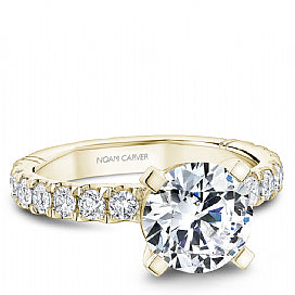 Maharaja Collection Atelier Solitaire Semi-Mount Engagement Ring in 14K White Gold (0.80ct)