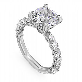 Maharaja Collection Round Diamond Solitaire Ring in Platinum (0.68tdw)