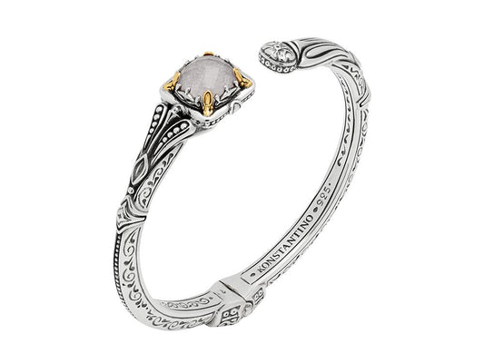 Maharaja Collection Mother of Pearl Doublet Bracelet in Sterling Silver and 18K Gold