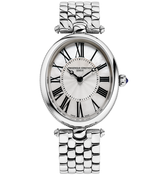 Maharaja Collection Ladies Art Deco Oval Quartz Watch in Stainless Steel