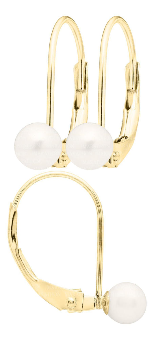 Maharaja Collection Lever Back Earrings in 14K Gold