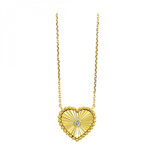 Maharaja Collection Heart Diamond Pendant in 10K Gold (0.02tdw)