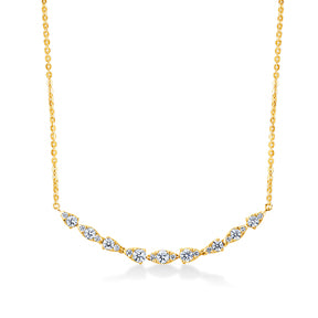 Maharaja Collection Round Diamond Aerial Dewdrop Necklace in 18K Yellow Gold (0.48ctw)