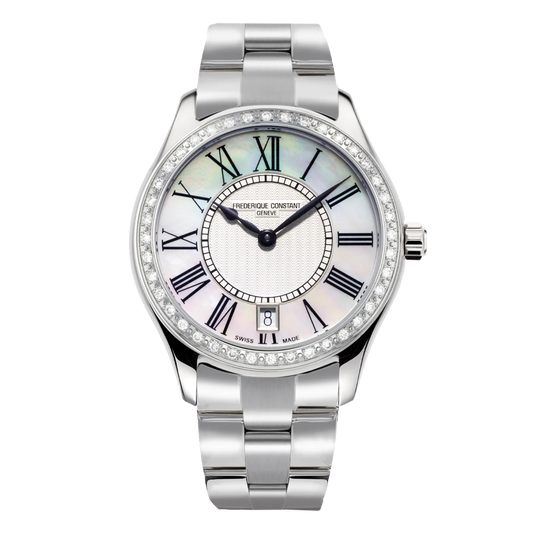 Maharaja Collection 40mm Mother of Pearl Quartz Watch with Diamond Bezel