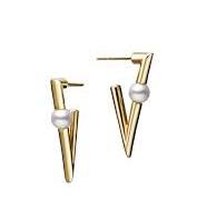 Maharaja Collection 5mm A+ Akoya Cultured Pearl Earrings in 18K Yellow Gold