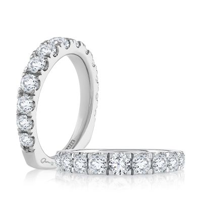 Maharaja Collection Euro-Style Diamond Wedding Band in 14K White Gold (1.27ctw)