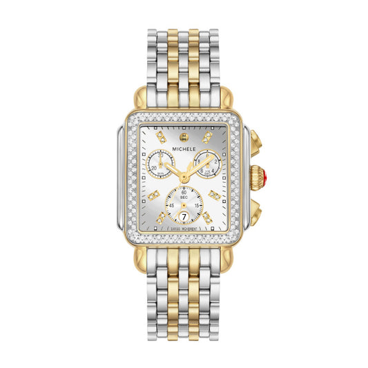 Maharaja Collection Deco Diamond High Shine Two-Tone 18K Gold-Plated Watch in Gold Plated Stainless Steel