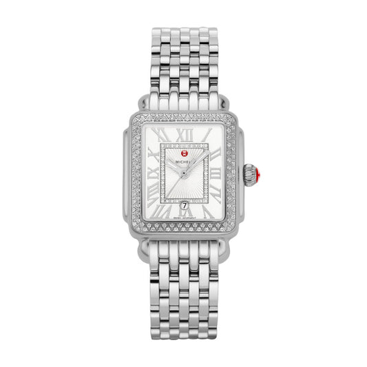 Maharaja Collection Deco Madison Mid Stainless Diamond Watch in Stainless Steel