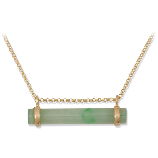 Maharaja Collection Green Jade Bar Necklace