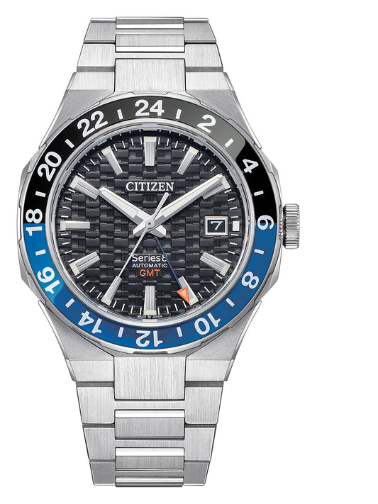 Citizen 880 GMT Black Blue Maharaja Watch in Stainless Steel