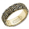 Maharaja Collection Black Diamond Men's Wedding Band in 14K Yellow Gold (0.50ctw)